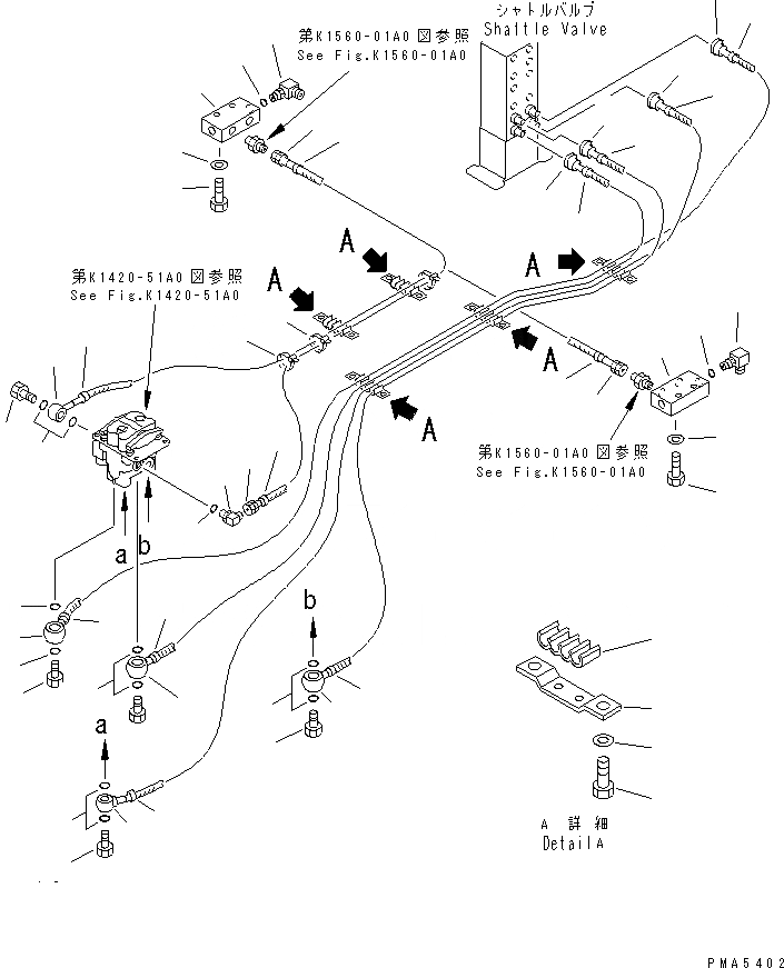 Схема запчастей Komatsu PC120-6 - ПОЛ (P.P.C. ХОД ТРУБЫ)(№-98) КАБИНА ОПЕРАТОРА И СИСТЕМА УПРАВЛЕНИЯ