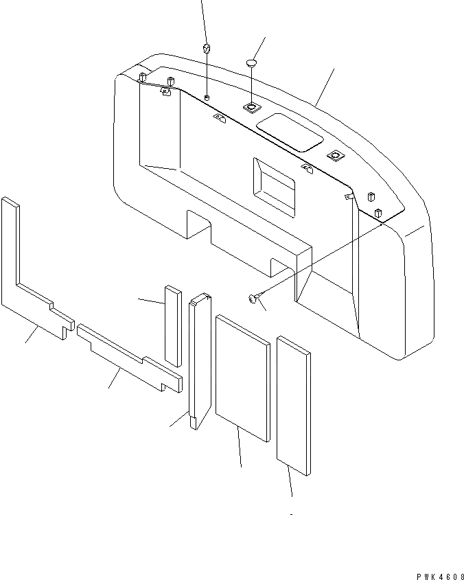 Схема запчастей Komatsu PC120-6 - ПРОТИВОВЕС ( KG)(№8-) ЧАСТИ КОРПУСА