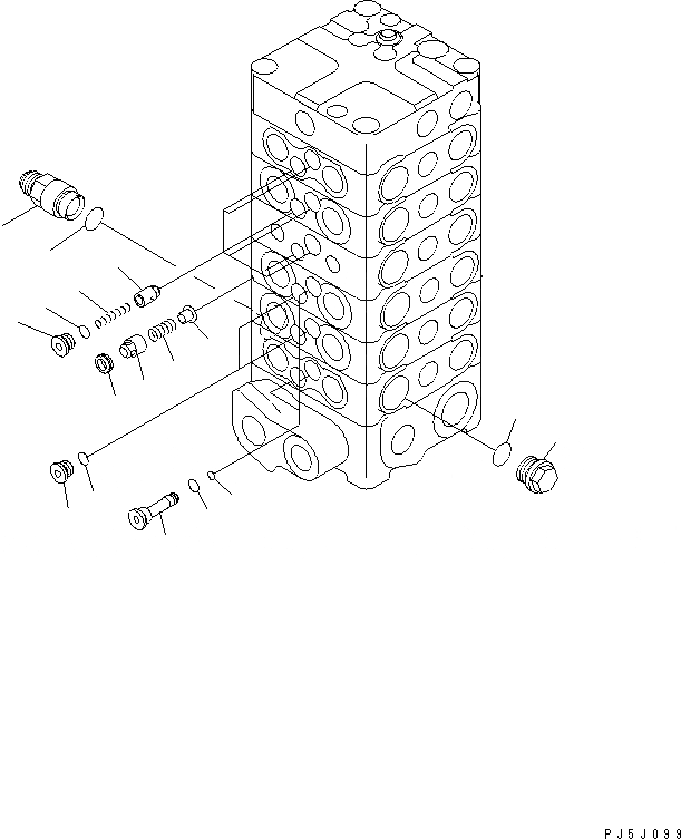 Схема запчастей Komatsu PC120-6 - ОСНОВН. КЛАПАН (-КЛАПАН) (/)(№7-) ОСНОВН. КОМПОНЕНТЫ И РЕМКОМПЛЕКТЫ