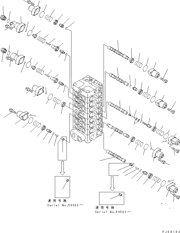 Схема запчастей Komatsu PC120-6 - ОСНОВН. КЛАПАН (7-КЛАПАН) (/)(№7-97) ОСНОВН. КОМПОНЕНТЫ И РЕМКОМПЛЕКТЫ