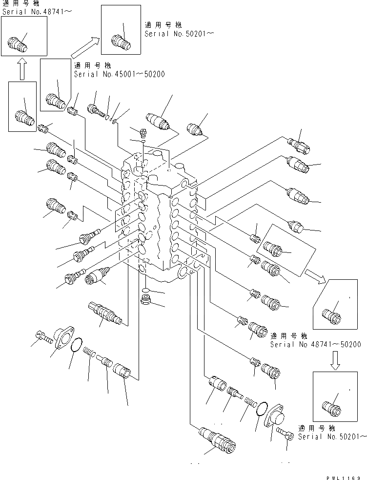 Схема запчастей Komatsu PC120-6 - ОСНОВН. КЛАПАН (-АКТУАТОР) (/)(№-) ОСНОВН. КОМПОНЕНТЫ И РЕМКОМПЛЕКТЫ