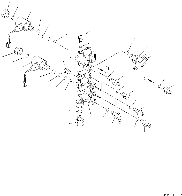 Схема запчастей Komatsu PC120-6Z - СОЛЕНОИДНЫЙ КЛАПАН ЛИНИЯ (СОЛЕНОИДНЫЙ КЛАПАН) (-SPEED ХОД)(№98-) ГИДРАВЛИКА