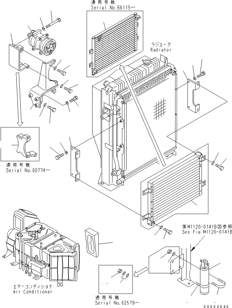 Схема запчастей Komatsu PC120-6Z - КОНДИЦ. ВОЗДУХА (БЛОК)(№7-) КАБИНА ОПЕРАТОРА И СИСТЕМА УПРАВЛЕНИЯ