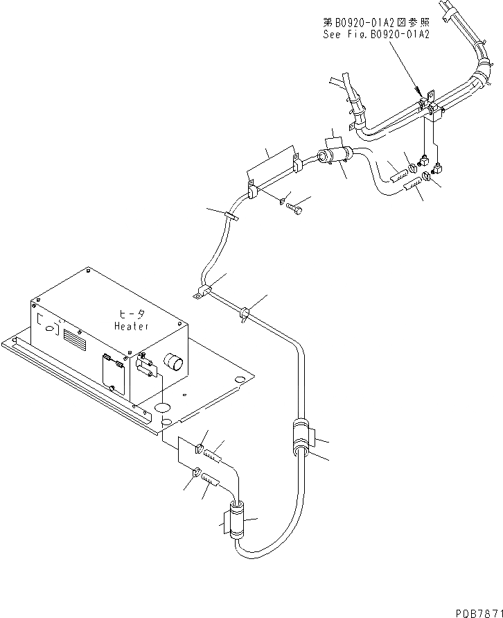 Схема запчастей Komatsu PC120-6Z - ОБОГРЕВАТЕЛЬ. (C АНТИКОР. ЭЛЕМЕНТОМ) (С АНТИОБЛЕДЕНИТЕЛЬ)(№977-) КАБИНА ОПЕРАТОРА И СИСТЕМА УПРАВЛЕНИЯ