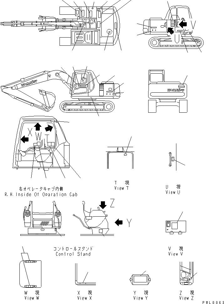 Схема запчастей Komatsu PC120-6Z - МАРКИРОВКА (ИСПАНИЯ)(№7-) МАРКИРОВКА