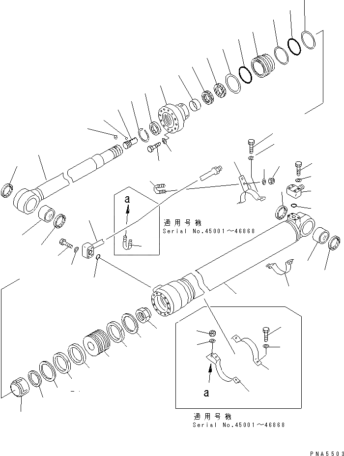Схема запчастей Komatsu PC120-6Z - ЦИЛИНДР РУКОЯТИ(№-98) ОСНОВН. КОМПОНЕНТЫ И РЕМКОМПЛЕКТЫ