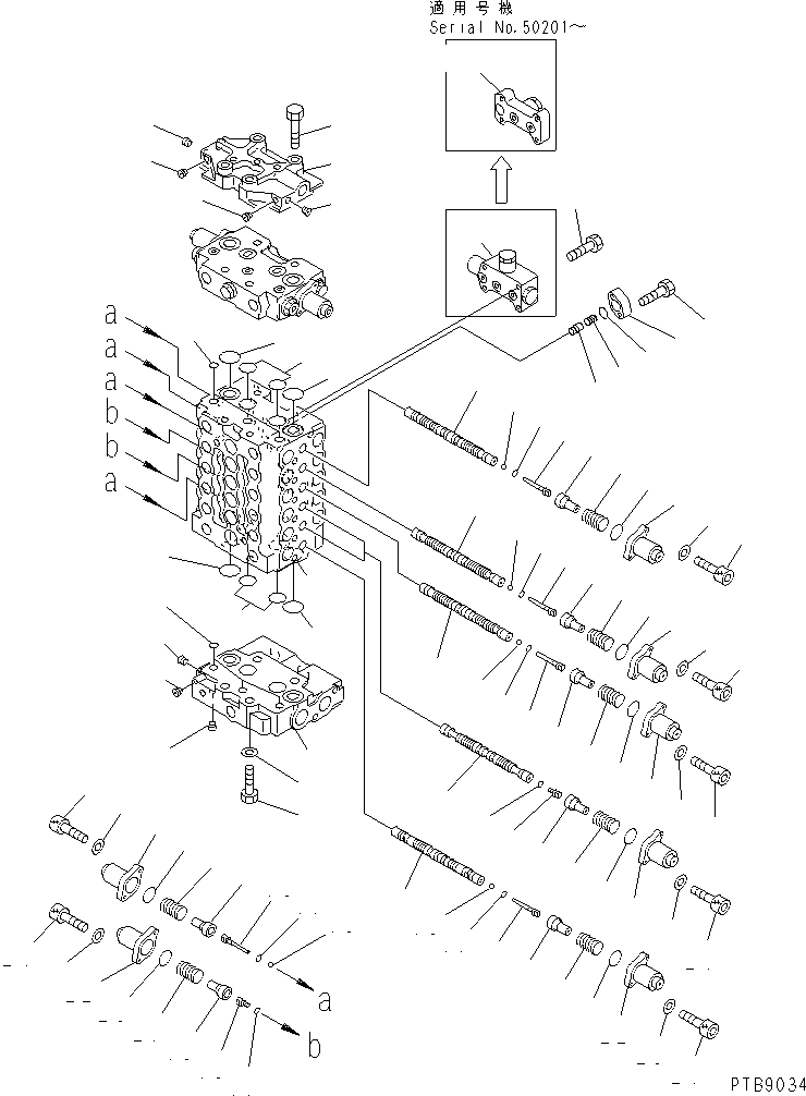 Схема запчастей Komatsu PC120-6Z - ОСНОВН. КЛАПАН (-АКТУАТОР) (/)(№77-999) ОСНОВН. КОМПОНЕНТЫ И РЕМКОМПЛЕКТЫ