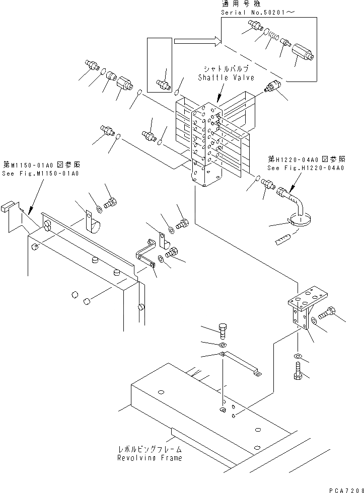 Схема запчастей Komatsu PC120-6Z-A1 - РАСПРЕДЕЛИТ. КЛАПАН (CUSTOM)(№-999) ГИДРАВЛИКА