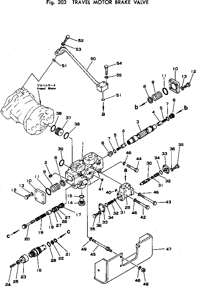 Схема запчастей Komatsu PC120-1 - TRABEL МОТОР ТОРМОЗНОЙ КЛАПАН(№O-) ХОД И КОНЕЧНАЯ ПЕРЕДАЧА