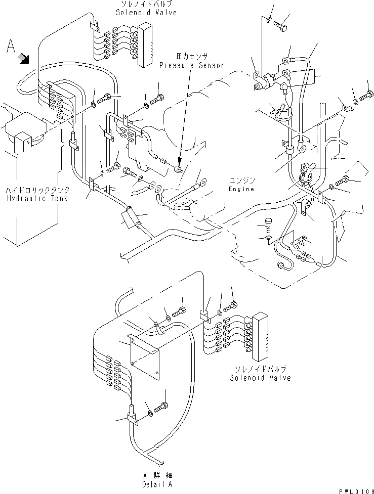 Схема запчастей Komatsu PC120-6H - ЭЛЕКТРОПРОВОДКА (COVER)(№-89) ЭЛЕКТРИКА