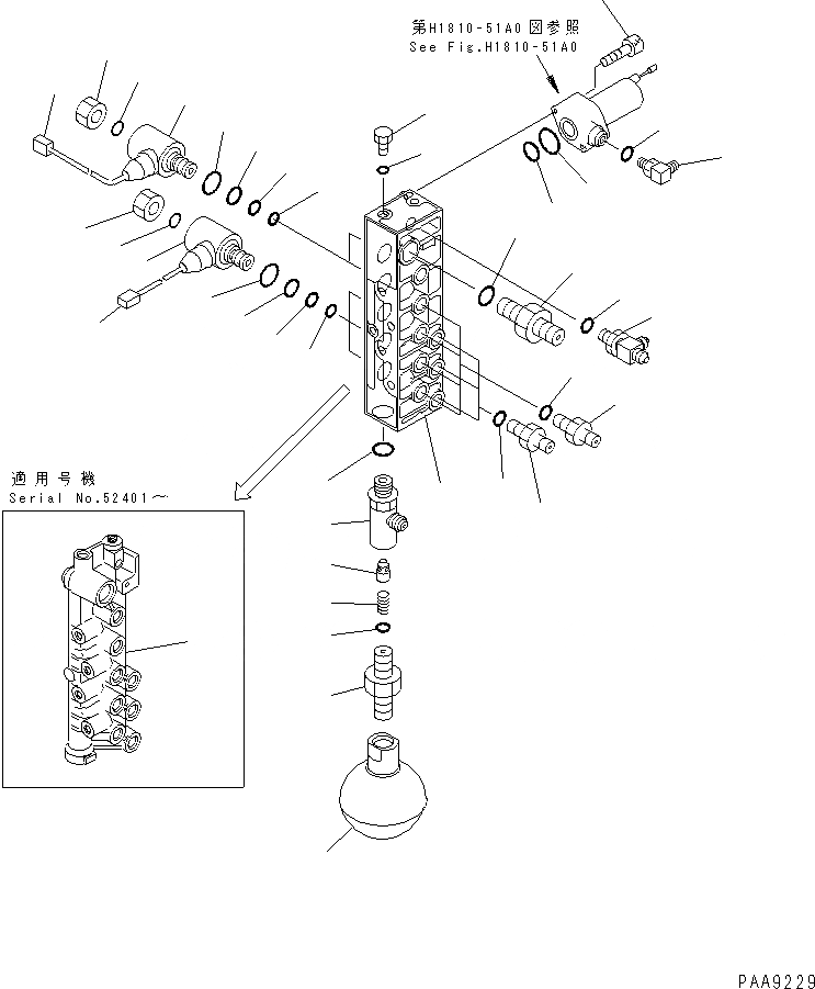 Схема запчастей Komatsu PC120-6H - СОЛЕНОИДНЫЙ КЛАПАН ЛИНИЯ (СОЛЕНОИДНЫЙ КЛАПАН) (НАВЕСН. ОБОРУД.)(№-) ГИДРАВЛИКА