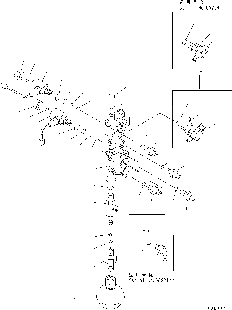 Схема запчастей Komatsu PC120-6H - СОЛЕНОИДНЫЙ КЛАПАН ЛИНИЯ (СОЛЕНОИДНЫЙ КЛАПАН) (НАВЕСН. ОБОРУД.)(№7-) ГИДРАВЛИКА