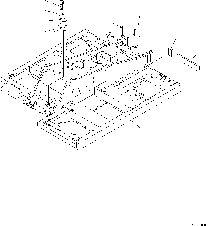 Схема запчастей Komatsu PC120-6H - ОСНОВНАЯ РАМА(№-999) ОСНОВНАЯ РАМА И ЕЕ ЧАСТИ