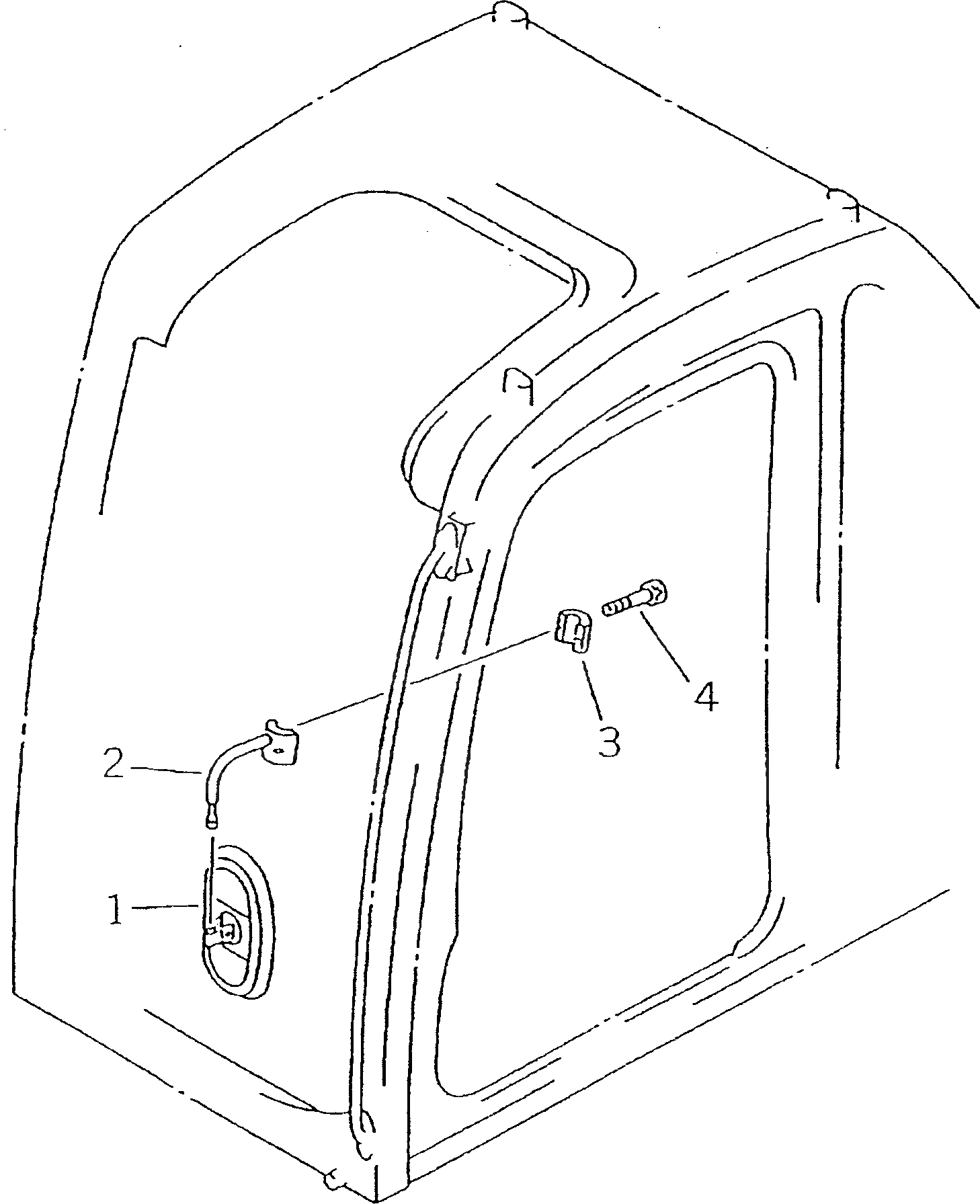 Схема запчастей Komatsu PC120-6H - ЗЕРКАЛА ЗАДН. ВИДАЛЕВ.(№-) ЧАСТИ КОРПУСА