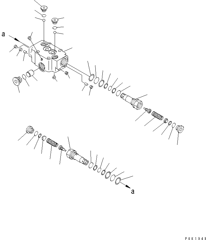 Схема запчастей Komatsu PC120-6H - МОТОР ХОДА (КЛАПАН В СБОРЕ) (GM8VL ТИП)(№7-) ОСНОВН. КОМПОНЕНТЫ И РЕМКОМПЛЕКТЫ