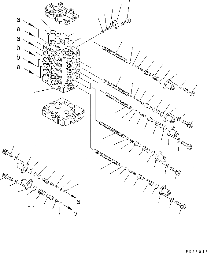 Схема запчастей Komatsu PC120-6H - ОСНОВН. КЛАПАН (-АКТУАТОР) (/)(№98-) ОСНОВН. КОМПОНЕНТЫ И РЕМКОМПЛЕКТЫ