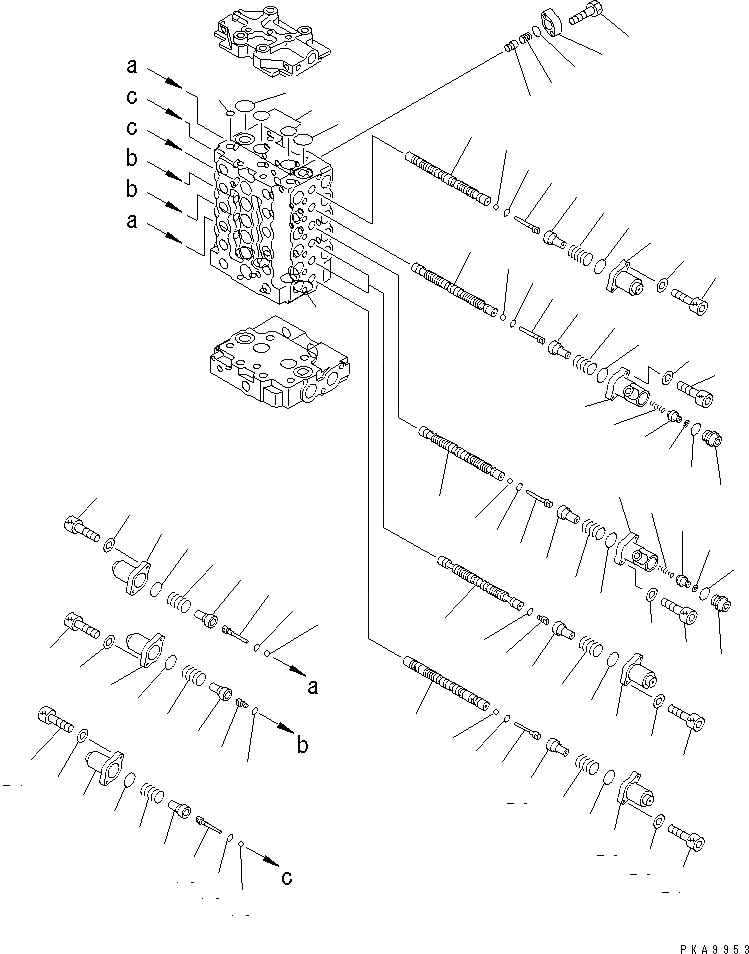 Схема запчастей Komatsu PC120-6H - ОСНОВН. КЛАПАН (/8)(№-999) ОСНОВН. КОМПОНЕНТЫ И РЕМКОМПЛЕКТЫ
