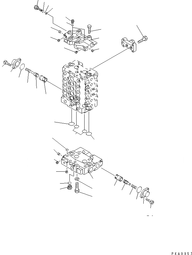 Схема запчастей Komatsu PC120-6H - ОСНОВН. КЛАПАН (/8)(№98-) ОСНОВН. КОМПОНЕНТЫ И РЕМКОМПЛЕКТЫ
