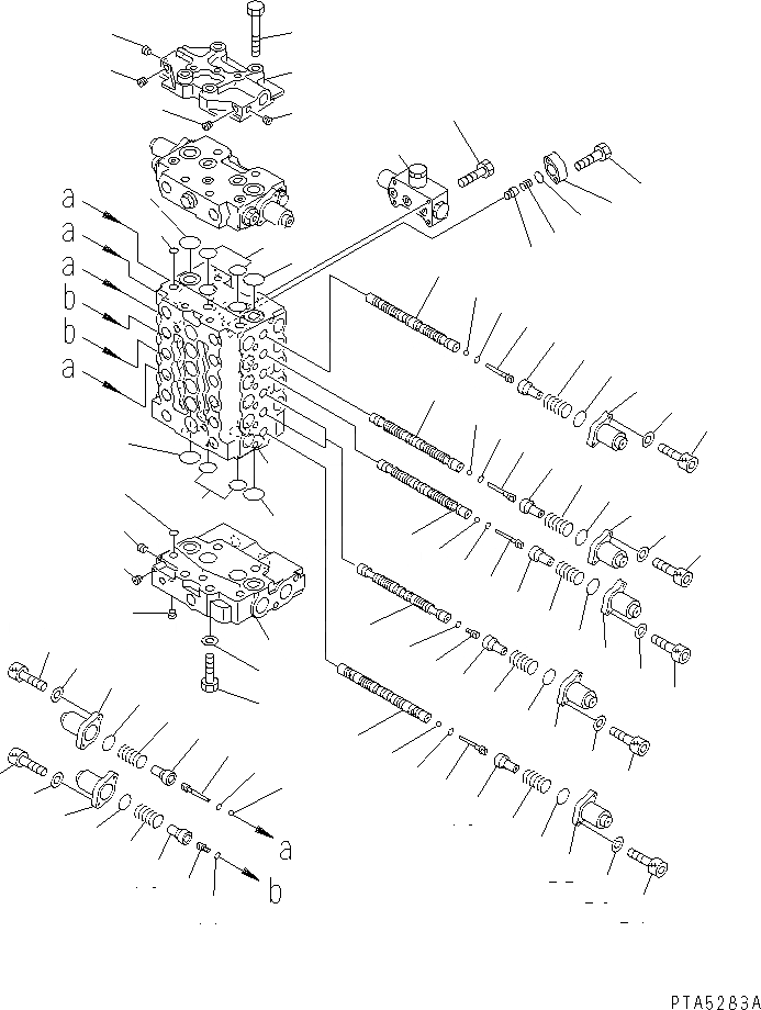 Схема запчастей Komatsu PC120-6H - ОСНОВН. КЛАПАН (-АКТУАТОР) (/)(№-98) ОСНОВН. КОМПОНЕНТЫ И РЕМКОМПЛЕКТЫ