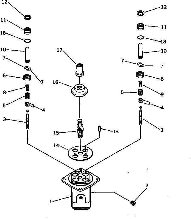 Схема запчастей Komatsu PC120-3 - PROPOTIONAL PRESSURE УПРАВЛЯЮЩ. КЛАПАН (ДЛЯ WRIST УПРАВЛ-Е) ПОВОРОТН. И СИСТЕМА УПРАВЛЕНИЯ
