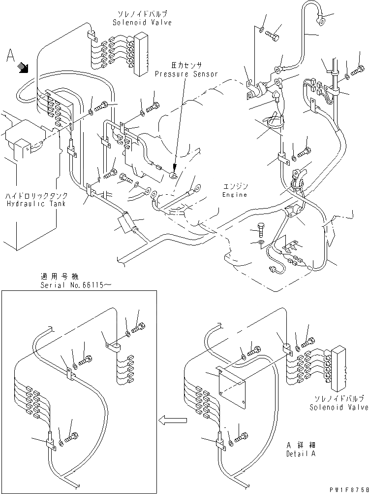 Схема запчастей Komatsu PC120-6J - ЭЛЕКТРОПРОВОДКА (COVER)(№7-) ЭЛЕКТРИКА