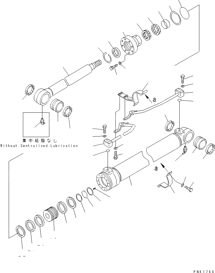 Схема запчастей Komatsu PC120-6J - ЦИЛИНДР СТРЕЛЫ(№7-) ОСНОВН. КОМПОНЕНТЫ И РЕМКОМПЛЕКТЫ