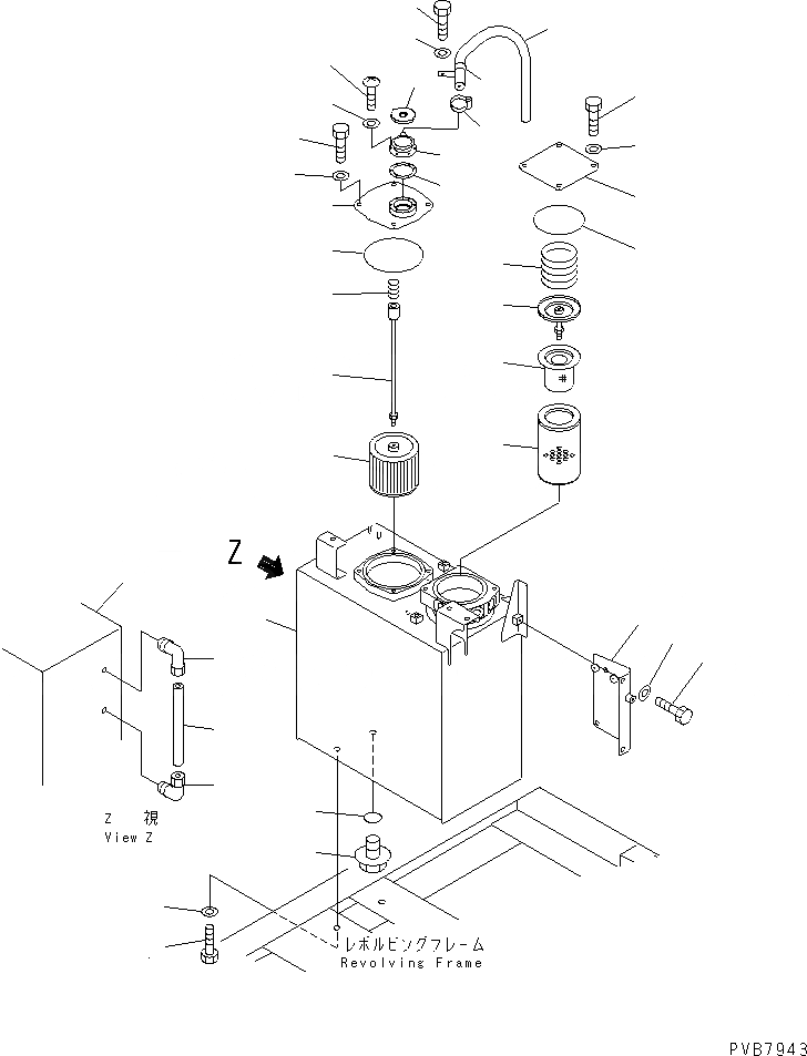 Схема запчастей Komatsu PC120-6S - ГИДР. БАК.(№7-) ГИДРАВЛИКА