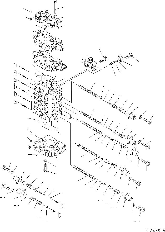 Схема запчастей Komatsu PC120-6S - ОСНОВН. КЛАПАН (-АКТУАТОР) (/)(№-98) ОСНОВН. КОМПОНЕНТЫ И РЕМКОМПЛЕКТЫ