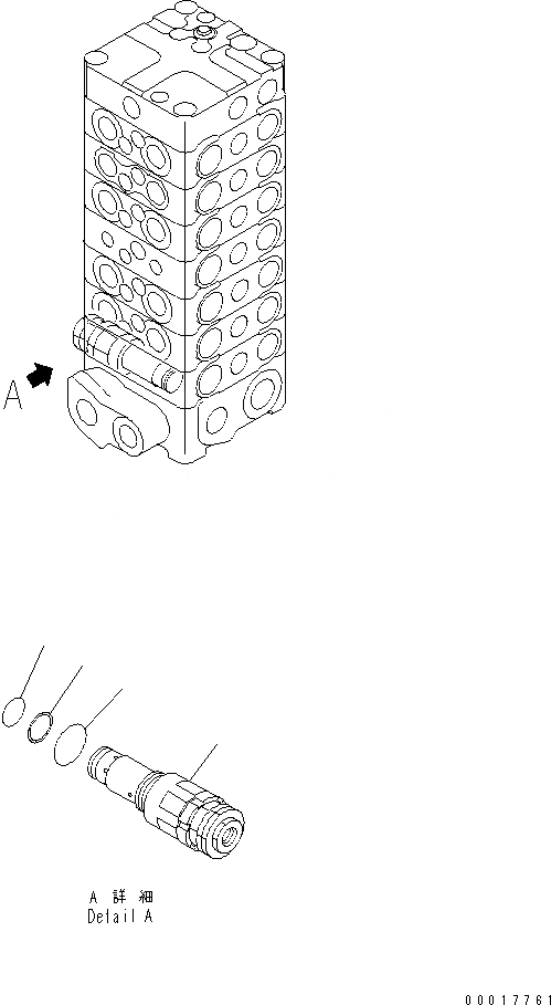 Схема запчастей Komatsu PC120-6E0 - ОСНОВН. КЛАПАН (7-КЛАПАН) (/) ОСНОВН. КОМПОНЕНТЫ И РЕМКОМПЛЕКТЫ