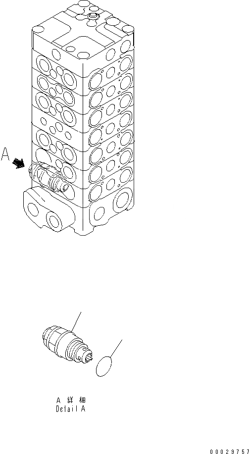 Схема запчастей Komatsu PC120-6E0 - ОСНОВН. КЛАПАН (7-КЛАПАН) (7/) ОСНОВН. КОМПОНЕНТЫ И РЕМКОМПЛЕКТЫ