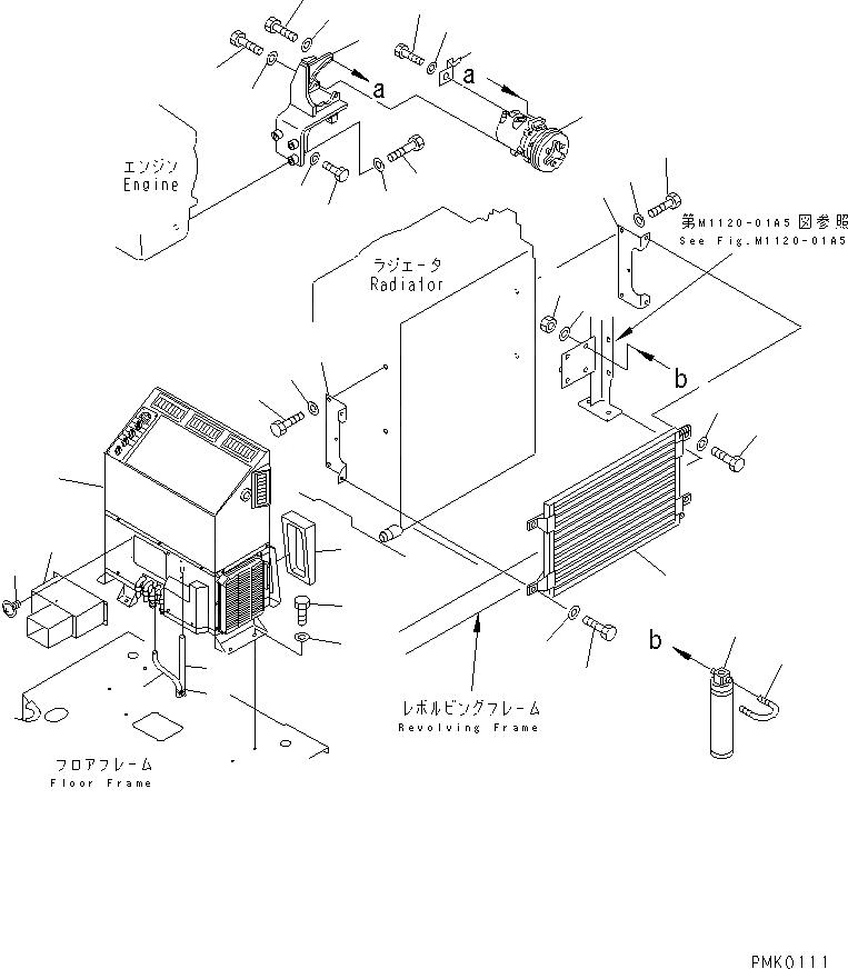 Схема запчастей Komatsu PC120-6Z - КОНДИЦ. ВОЗДУХА (БЛОК)(№-999) КАБИНА ОПЕРАТОРА И СИСТЕМА УПРАВЛЕНИЯ