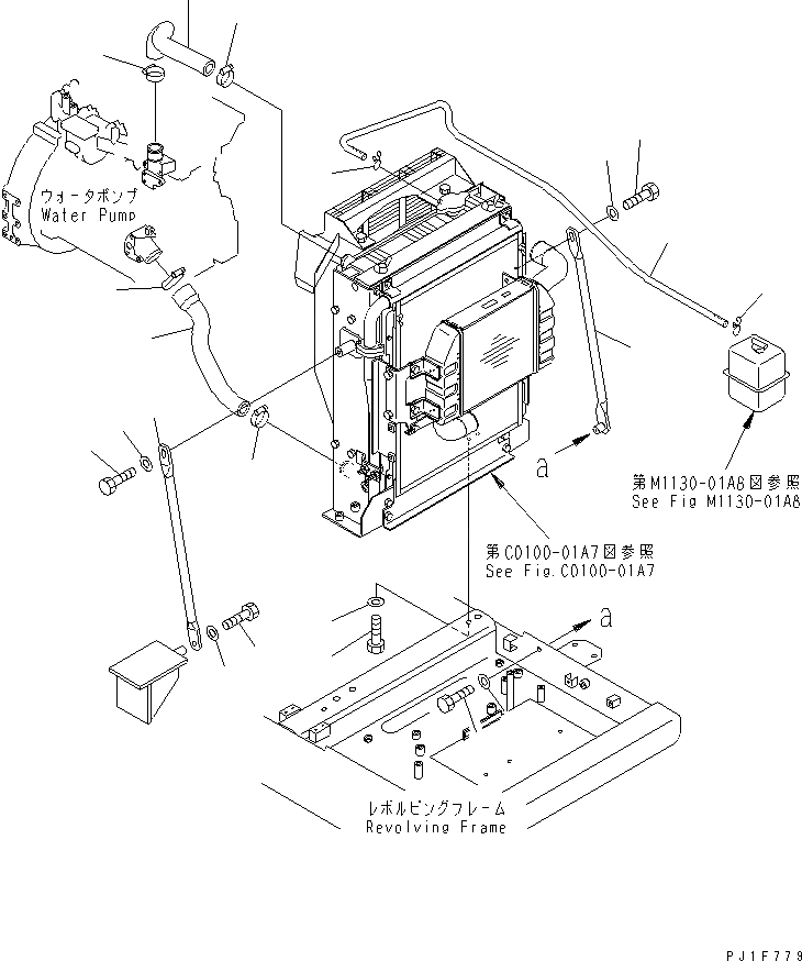 Схема запчастей Komatsu PC120-6E0-T2 - ОХЛАЖД-Е (ТРУБЫ И КРЕПЛЕНИЕ) СИСТЕМА ОХЛАЖДЕНИЯ