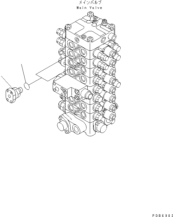 Схема запчастей Komatsu PC120-6E0-T2 - НАВЕСНОЕ ОБОРУД-Е (ОСНОВН. КЛАПАН ТРУБЫ) (БЕЗ ИЗМЕНЯЕМ. КЛАПАН) ГИДРАВЛИКА