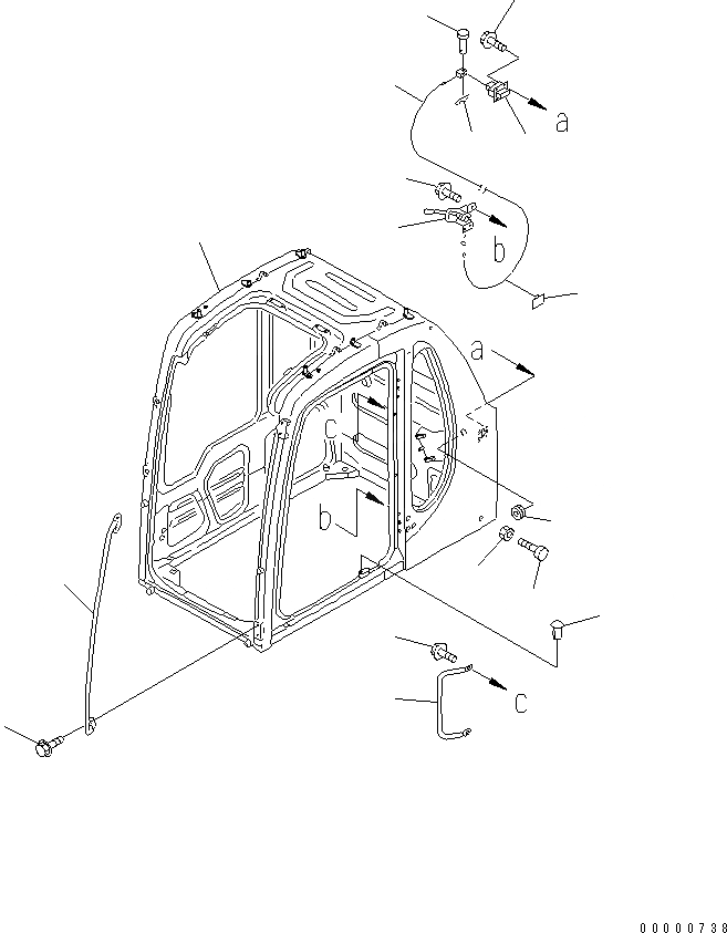 Схема запчастей Komatsu PC120-6E0-T2 - КАБИНА (КАБИНА (INКАПОТ) (С ЧАСТИ КОРПУСА)(№30025-31999) ) (КАБИНА¤ РУЧКА И ФИКСАТОР ОТКРЫТИЯ) КАБИНА ОПЕРАТОРА И СИСТЕМА УПРАВЛЕНИЯ