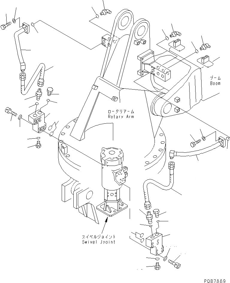 Схема запчастей Komatsu PC120-6E0-T2 - ПОВОРОТН. РУКОЯТЬ (ЦИЛИНДР КОВША) (1 РУКОЯТЬ) РАБОЧЕЕ ОБОРУДОВАНИЕ