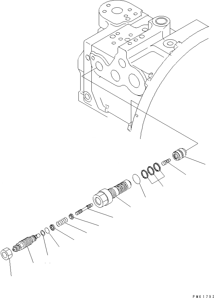 Схема запчастей Komatsu PC120-6E0-T2 - ОСНОВН. НАСОС (/) ОСНОВН. КОМПОНЕНТЫ И РЕМКОМПЛЕКТЫ