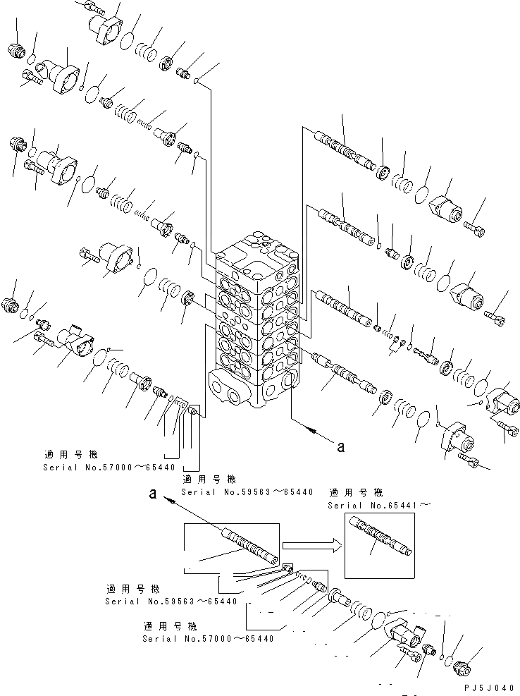 Схема запчастей Komatsu PC120-6E0-T2 - ОСНОВН. КЛАПАН (-КЛАПАН) (/) ОСНОВН. КОМПОНЕНТЫ И РЕМКОМПЛЕКТЫ