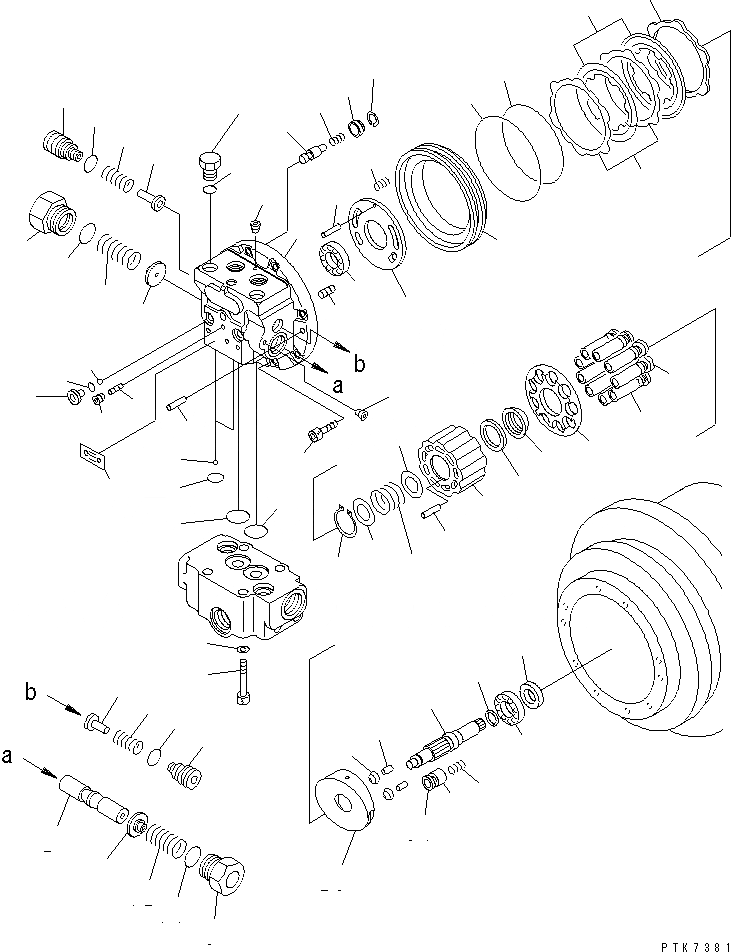 Схема запчастей Komatsu PC120LC-6E0 - ХОД MTOR (МОТОР В СБОРЕ) (GM8VL ТИП) ОСНОВН. КОМПОНЕНТЫ И РЕМКОМПЛЕКТЫ