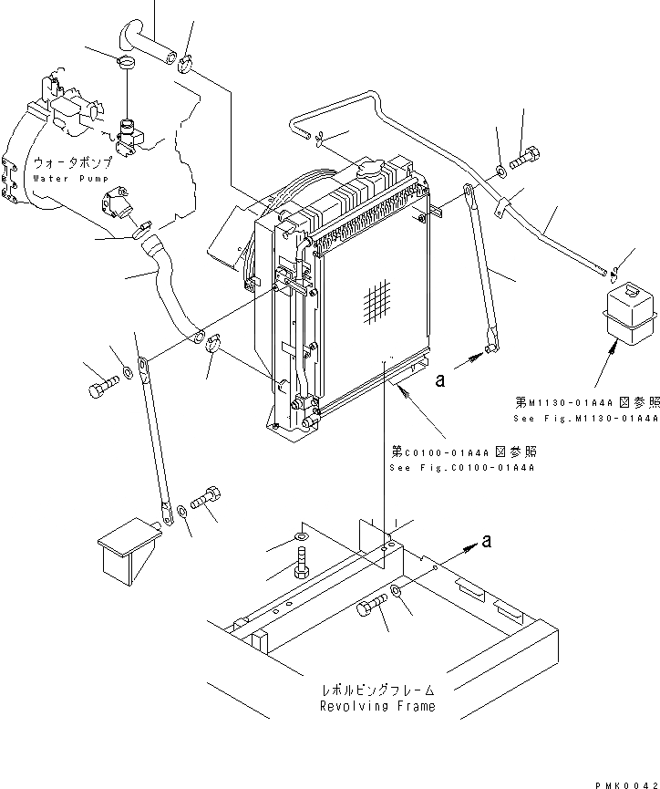 Схема запчастей Komatsu PC120LC-6 - ОХЛАЖД-Е (ТРУБЫ И КРЕПЛЕНИЕ)(№799-) СИСТЕМА ОХЛАЖДЕНИЯ