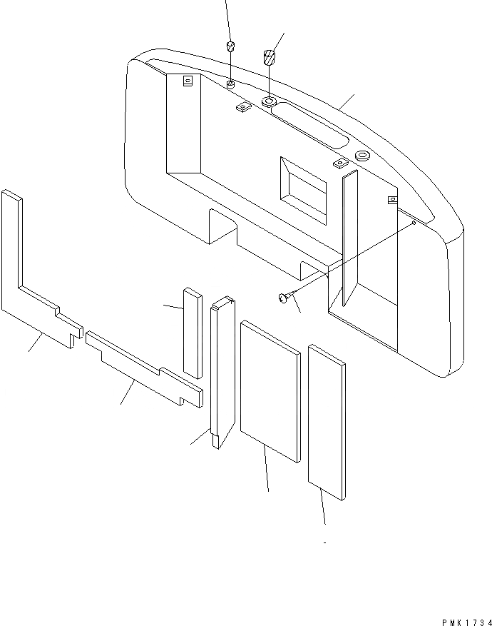 Схема запчастей Komatsu PC120LC-6 - ПРОТИВОВЕС (¤ KG)(№-) ЧАСТИ КОРПУСА