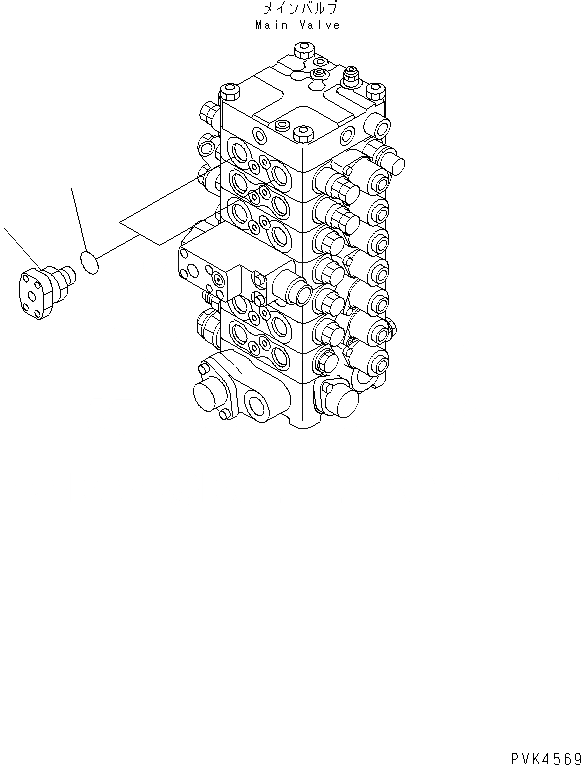 Схема запчастей Komatsu PC120SC-6 - НАВЕСНОЕ ОБОРУД-Е (ОСНОВН. КЛАПАН ТРУБЫ) (ФЛАНЕЦ) ГИДРАВЛИКА