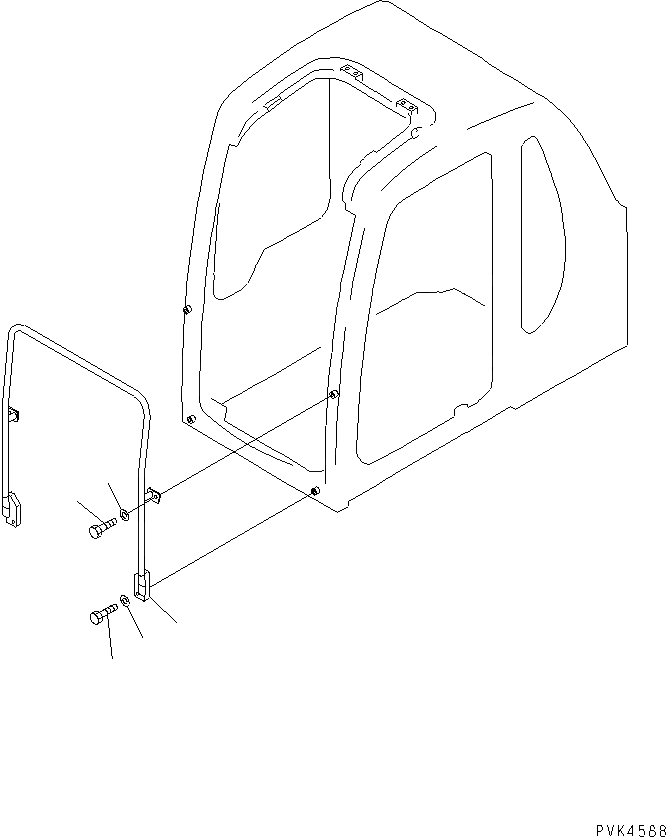 Схема запчастей Komatsu PC120SC-6 - БЕЗОПАСН. BAR (КАБИНА ПЕРЕДН.) КАБИНА ОПЕРАТОРА И СИСТЕМА УПРАВЛЕНИЯ