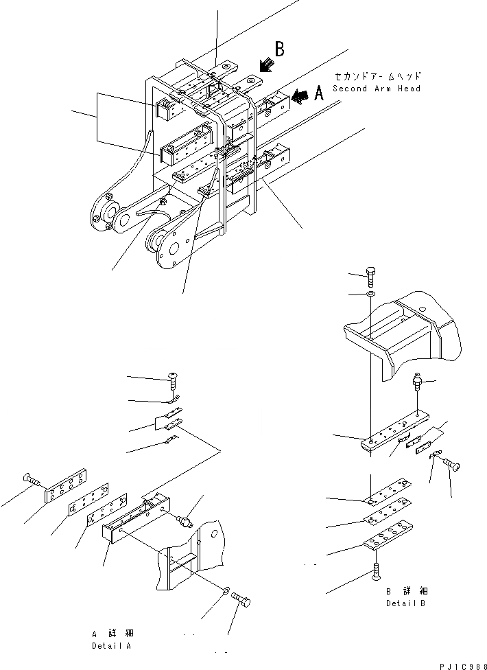 Схема запчастей Komatsu PC120SC-6 - ВТОР. РУКОЯТЬ (SLIDE ПОДУШКА)(№-) РАБОЧЕЕ ОБОРУДОВАНИЕ