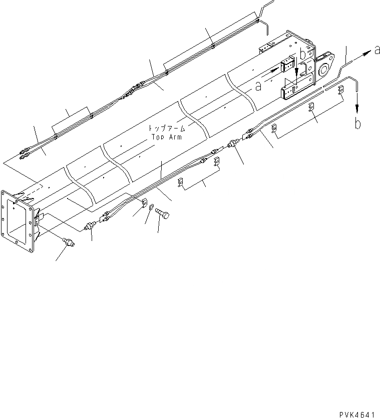 Схема запчастей Komatsu PC120SC-6 - TOP РУКОЯТЬ (ЛИНИЯ СМАЗКИ)(№-) РАБОЧЕЕ ОБОРУДОВАНИЕ