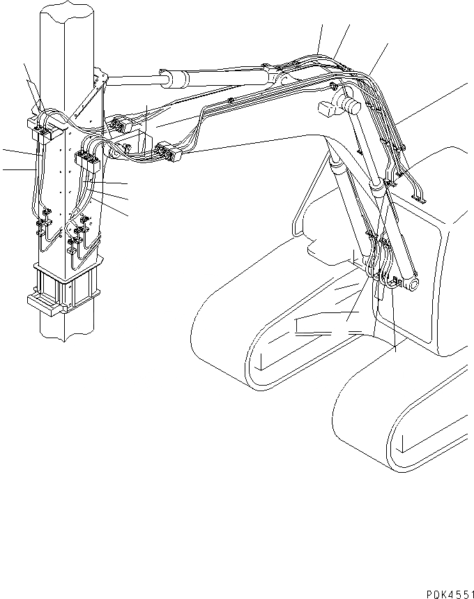 Схема запчастей Komatsu PC120SC-6 - ШЛАНГИ РАБОЧ. ОБОРУД-Я(№-8) КАТАЛОГИ ЗЧ