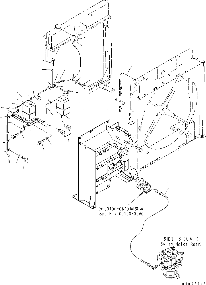 Схема запчастей Komatsu PC1250-7 - ОХЛАЖД-Е (ПОСЛЕОХЛАДИТЕЛЬ) (СМАЗКА И РЕЗЕРВН. БАК) СИСТЕМА ОХЛАЖДЕНИЯ