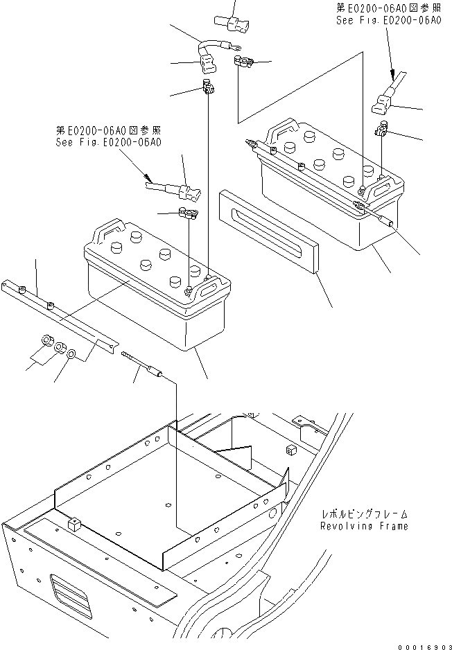 Схема запчастей Komatsu PC1250-7 - АККУМУЛЯТОР (СУХ.) (C) ЭЛЕКТРИКА