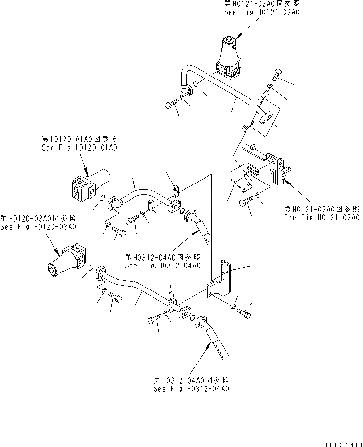 Схема запчастей Komatsu PC1250-7 - ЛИНИЯ ПОДАЧИS (NO.¤ NO. И NO. КЛАПАН) ГИДРАВЛИКА