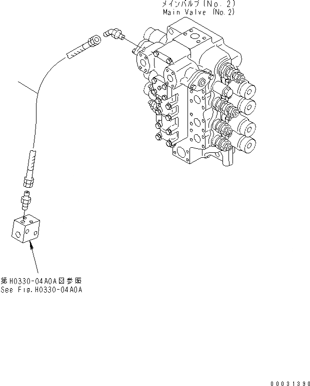 Схема запчастей Komatsu PC1250-7 - PPC ПРЯМ. ЛИНИЯ ХОДА ГИДРАВЛИКА