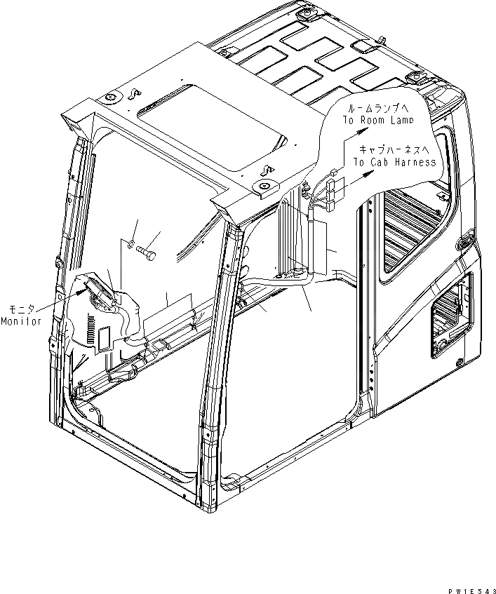 Схема запчастей Komatsu PC1250-7 - КАБИНА (ЭЛЕКТРОПРОВОДКА) (КАРЬЕРН. СПЕЦИФ-Я) КАБИНА ОПЕРАТОРА И СИСТЕМА УПРАВЛЕНИЯ